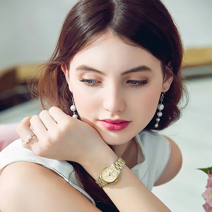 Montre mécanique de luxe pour femme de la marque CARNIVAL – Montre-bracelet automatique, élégante, dotée d'un verre saphir et étanche