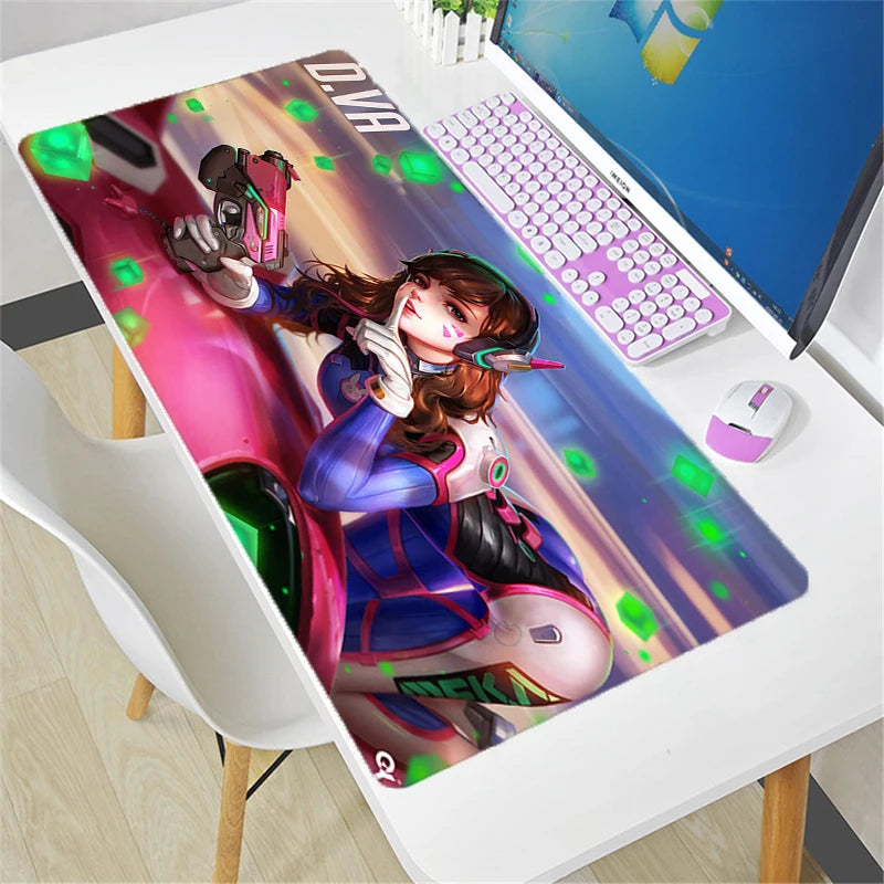 Veľká podložka pod myš Overwatch DIY Kawaii XXL na PC počítačový stôl, herná kancelárska podložka pod klávesnicu, príslušenstvo pre gamerov