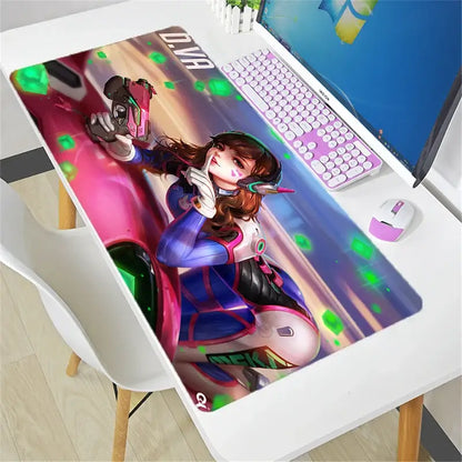 Veľká podložka pod myš Overwatch DIY Kawaii XXL na PC počítačový stôl, herná kancelárska podložka pod klávesnicu, príslušenstvo pre gamerov