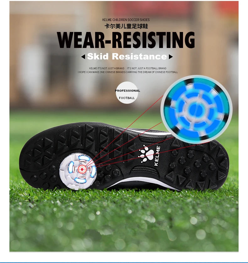 KELME Men Training TF Soccer Shoes Artificial Grass Anti-Slippery Youth Football Shoes AG Sports Training Shoes   871701