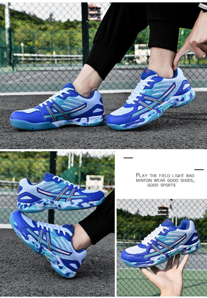 2022 new women's sneakers, men's badminton shoes, light black breathable female outdoor sports training shoes, women's athletics sports green