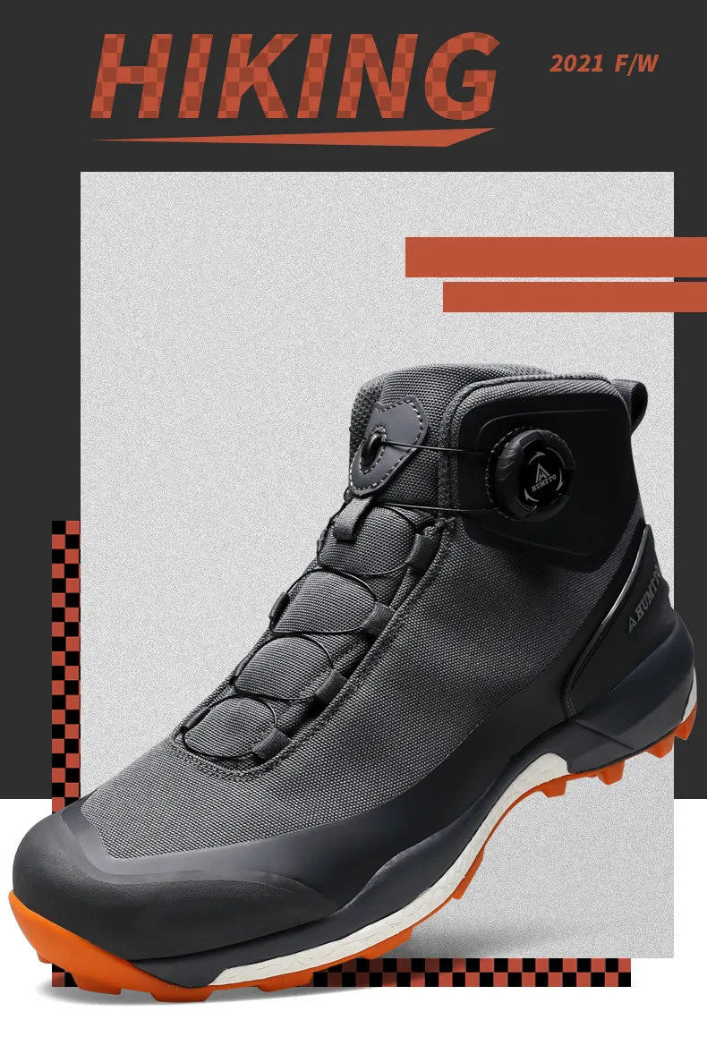 HUMTTO wasserdichte Wanderschuhe, Berg-Trekkingstiefel, schwarze Camping-Sneaker für Herren, Sicherheits-Kletterschuhe, sportliche taktische Herrenschuhe