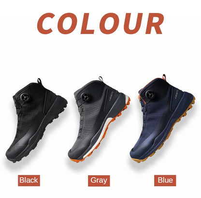 HUMTTO wasserdichte Wanderschuhe, Berg-Trekkingstiefel, schwarze Camping-Sneaker für Herren, Sicherheits-Kletterschuhe, sportliche taktische Herrenschuhe