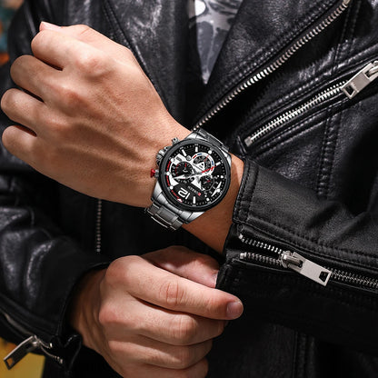 CURREN Men’s Luxury Quartz Chronograph Watch  Sport Design, Waterproof & Date Display