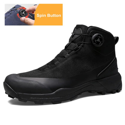 HUMTTO wasserdichte Wanderschuhe, Berg-Trekkingstiefel, schwarze Camping-Sneaker für Herren, Sicherheits-Kletterschuhe, sportliche taktische Herrenschuhe