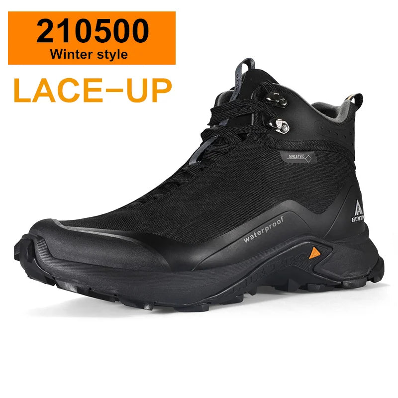 HUMTTO wasserdichte Wanderschuhe, Berg-Trekkingstiefel, schwarze Camping-Sneaker für Herren, Sicherheits-Kletterschuhe, sportliche taktische Herrenschuhe
