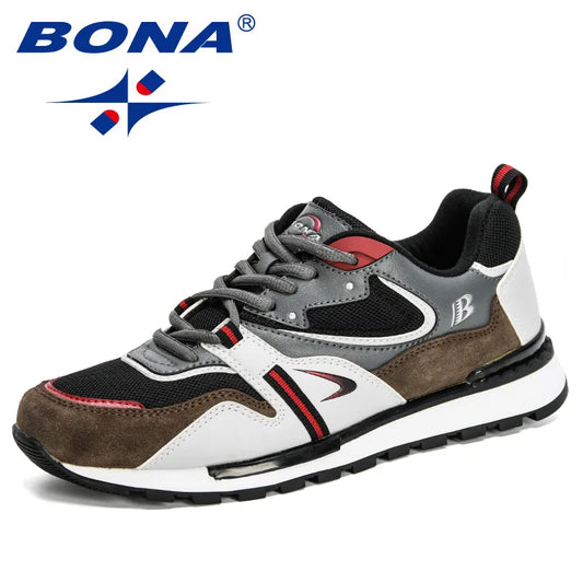BONA New Designers Action leren sportschoenen herensneakers hardloopschoenen heren tennisschoenen heren wandelschoenen trendy fitness