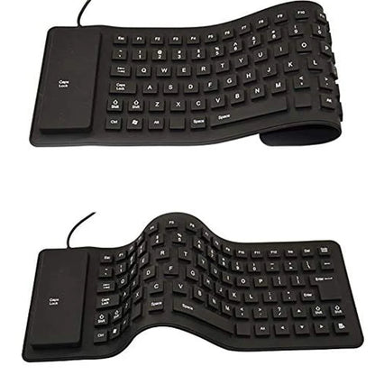 85 Keys Portable Mini USB Keyboard Flexible Waterproof Soft Silicone Gaming Keyboard Tablet Foldable Computer Keyboard Laptop