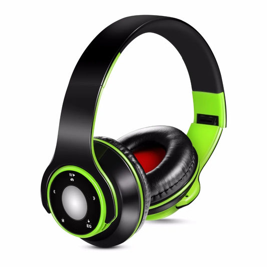 Casque audio sans fil Bluetooth pliable et coloré avec microphone et lecteur de carte TF pour enfants, femmes et hommes