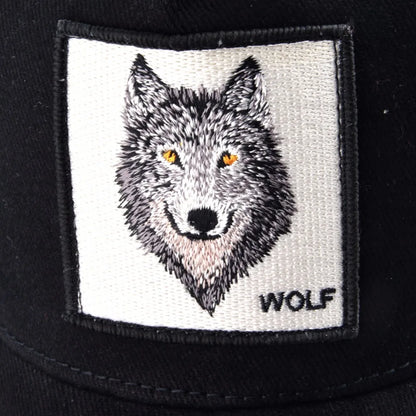 K Snapback Trucker Cap Men's Breathable Mesh Baseball Caps For Women Outdoor Casual Baseball Hat With Wolf Embroidery Patch