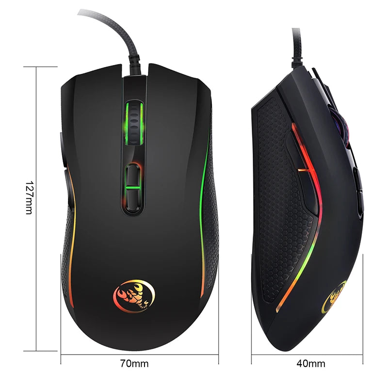 New Wired Gaming Mouse Gamer 7 Button 3200DPI LED Optical USB Computer Mouse Game Mice Mouse for PC Computer Gamer