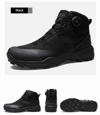 HUMTTO wasserdichte Wanderschuhe, Berg-Trekkingstiefel, schwarze Camping-Sneaker für Herren, Sicherheits-Kletterschuhe, sportliche taktische Herrenschuhe