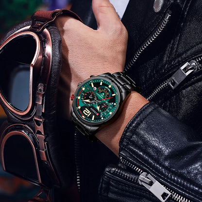 CURREN Men’s Luxury Quartz Chronograph Watch  Sport Design, Waterproof & Date Display