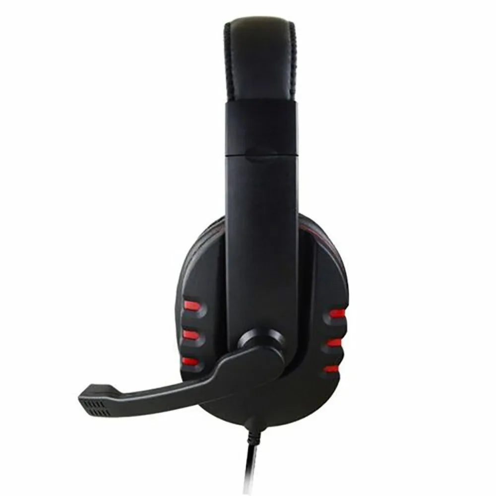 3,5 mm bedrade gamingheadset met microfoon voor PS4, pc en laptop, stereo gaminghoofdtelefoon met ruisonderdrukkende microfoon, bedrade over-ear gamingheadset