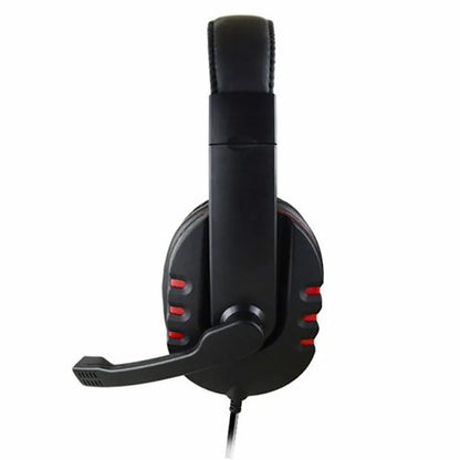 3,5 mm bedrade gamingheadset met microfoon voor PS4, pc en laptop, stereo gaminghoofdtelefoon met ruisonderdrukkende microfoon, bedrade over-ear gamingheadset