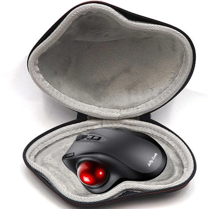 2400DPI Trackball Mouse, 2.4G & Bluetooth Rechargeable Mouse with EVA Case Bag Vertical Ergonomic Mice for Laptop iPad MacBook