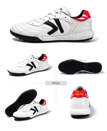 KELME Soccer Shoes TF Football Boots Calf-Skin Cleats  Professional Futsal Original Football Training  Sneakers  ZX80011017