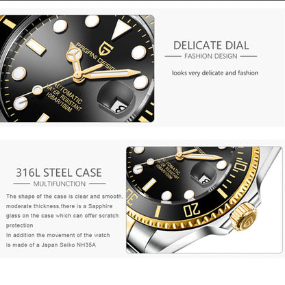 PAGANI DESIGN New Men Mechanical Wristwatch Luxury Ceramic Bezel Automatic Watch Sapphire Glass Watch for Men Relogio Masculino