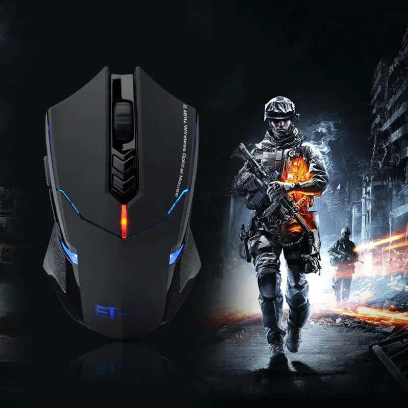 ET X-08 2000DPI Adjustable 7 Button 2.4G Wireless Gaming Mouse Professional Wireless Gaming Mouse for Gamer Mute LED Mice for PC