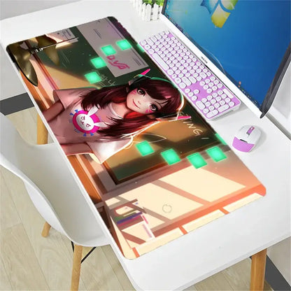 Veľká podložka pod myš Overwatch DIY Kawaii XXL na PC počítačový stôl, herná kancelárska podložka pod klávesnicu, príslušenstvo pre gamerov