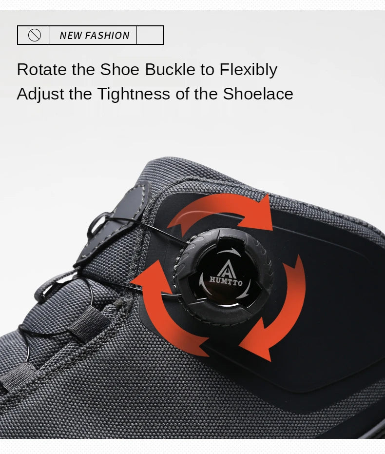 HUMTTO wasserdichte Wanderschuhe, Berg-Trekkingstiefel, schwarze Camping-Sneaker für Herren, Sicherheits-Kletterschuhe, sportliche taktische Herrenschuhe