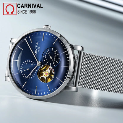 Carnival mechanisch herenhorloge – Luxe automatisch polshorloge met saffierglas
