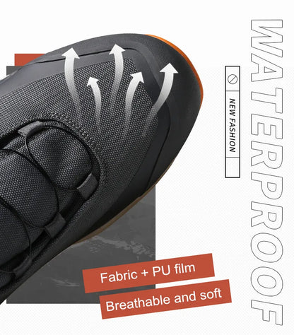HUMTTO wasserdichte Wanderschuhe, Berg-Trekkingstiefel, schwarze Camping-Sneaker für Herren, Sicherheits-Kletterschuhe, sportliche taktische Herrenschuhe