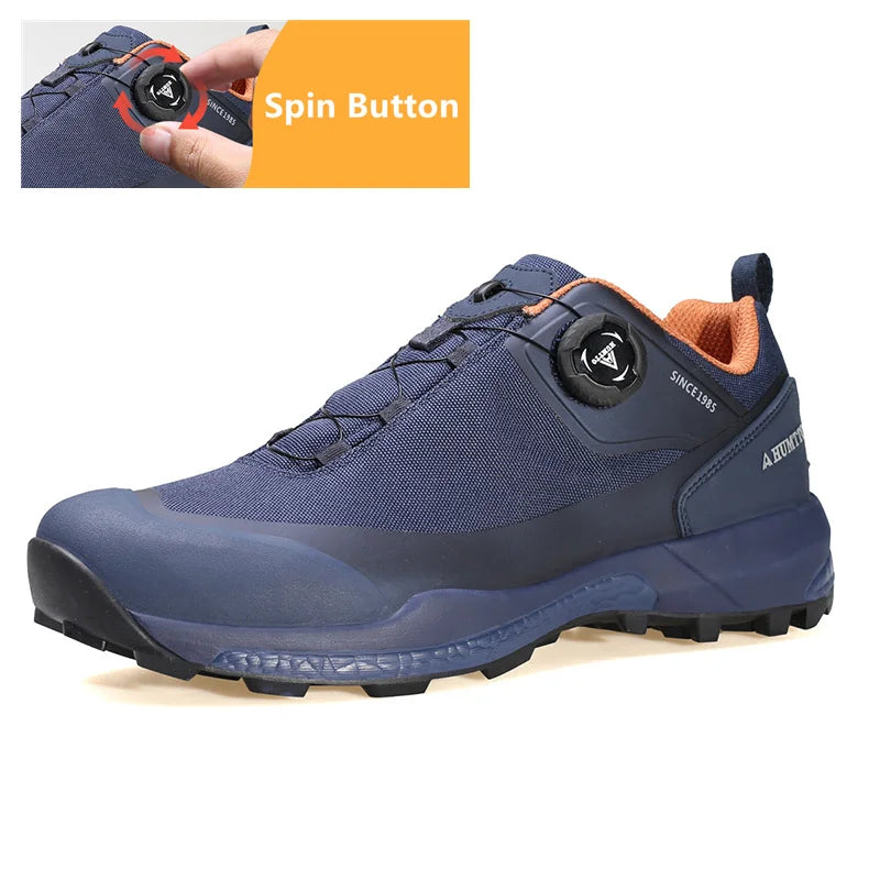 HUMTTO wasserdichte Wanderschuhe, Berg-Trekkingstiefel, schwarze Camping-Sneaker für Herren, Sicherheits-Kletterschuhe, sportliche taktische Herrenschuhe