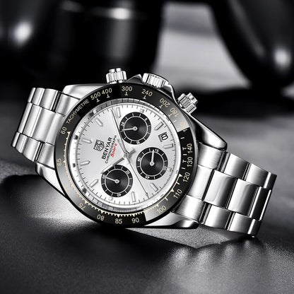 BENYAR herenhorloges – Luxe chronograaf, sportief model, waterdicht, van roestvrij staal, met quartz uurwerk