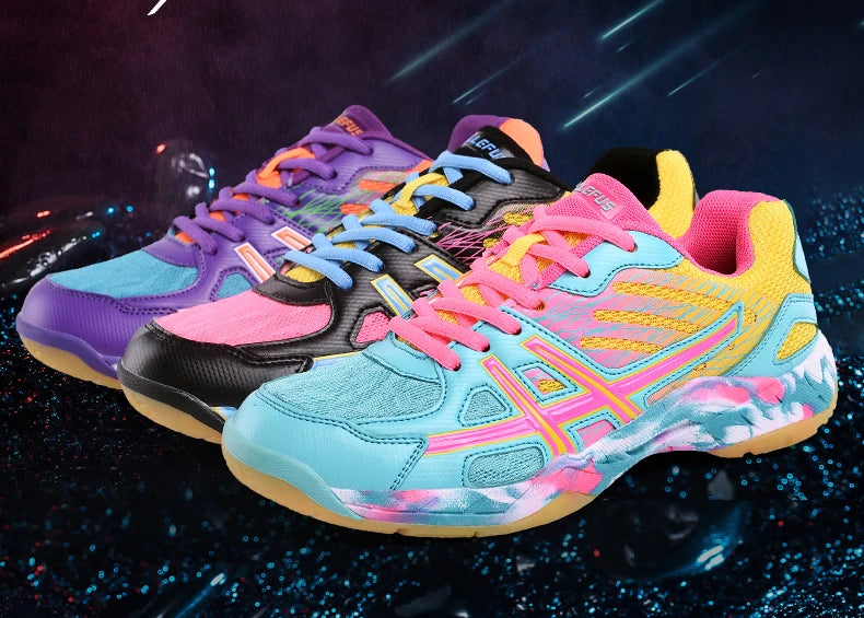 2022 new women's sneakers, men's badminton shoes, light black breathable female outdoor sports training shoes, women's athletics sports green