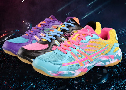 2022 new women's sneakers, men's badminton shoes, light black breathable female outdoor sports training shoes, women's athletics sports green