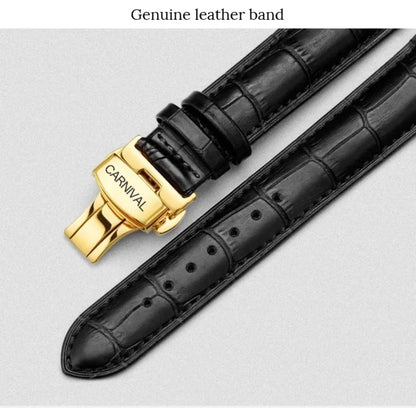 CARNIVAL New Dual Time Zone Watches for Men Automatic Multifunction Men Mechanical Wristwatches Sapphire Calendar Montre Homme