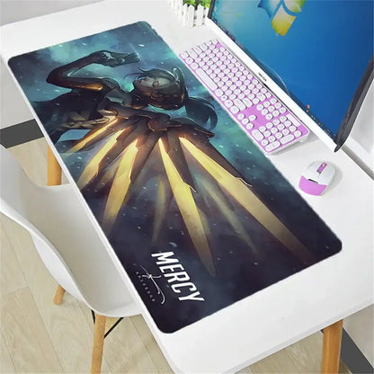 Veľká podložka pod myš Overwatch DIY Kawaii XXL na PC počítačový stôl, herná kancelárska podložka pod klávesnicu, príslušenstvo pre gamerov