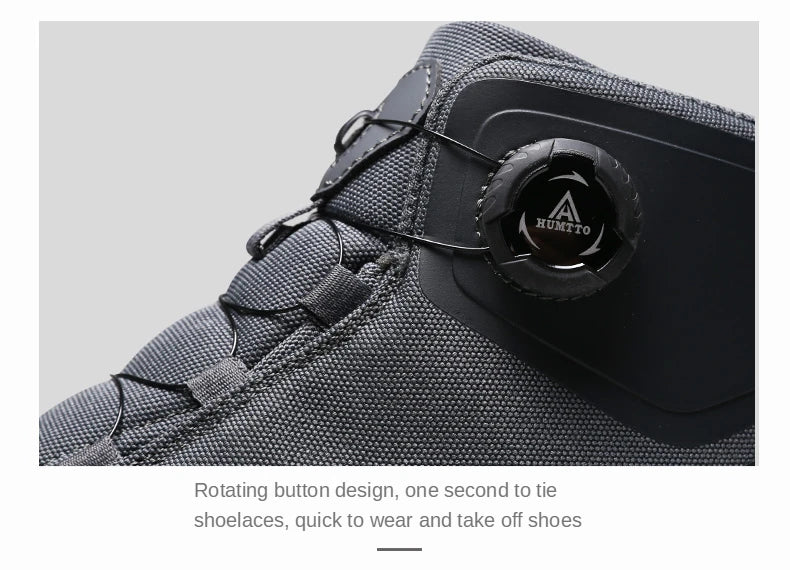HUMTTO wasserdichte Wanderschuhe, Berg-Trekkingstiefel, schwarze Camping-Sneaker für Herren, Sicherheits-Kletterschuhe, sportliche taktische Herrenschuhe