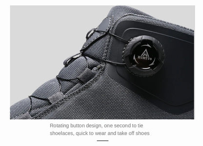 HUMTTO wasserdichte Wanderschuhe, Berg-Trekkingstiefel, schwarze Camping-Sneaker für Herren, Sicherheits-Kletterschuhe, sportliche taktische Herrenschuhe