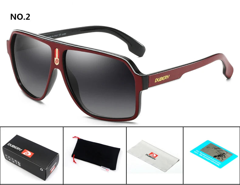DUBERY Brand Design Polarized Sunglasses Men Driving Shades Male Retro Sun Glasses For Men Summer Mirror Goggle Oculos UV400 103