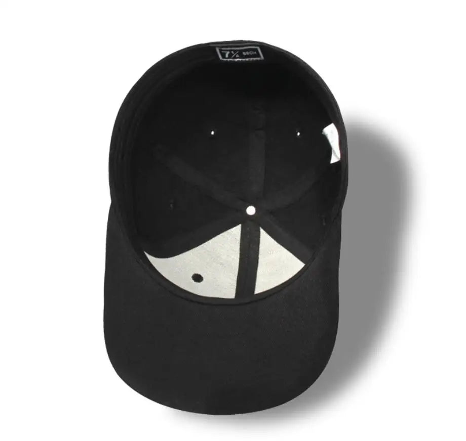 Adult Back Closed Baseball Cap for Small Head Lady Man Blank Hiphop Snapback Hat Man Plus Size Fitted Flat Peak Caps 55cm to 64c