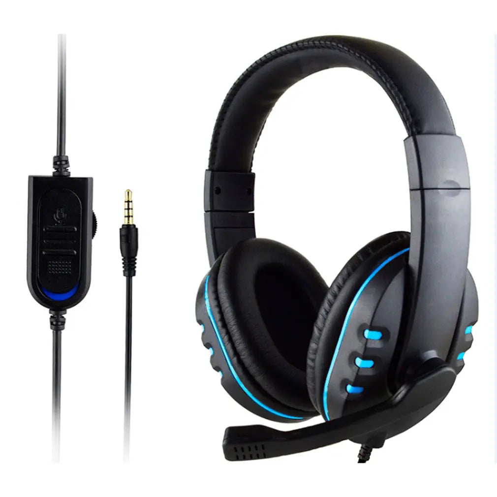3,5 mm bedrade gamingheadset met microfoon voor PS4, pc en laptop, stereo gaminghoofdtelefoon met ruisonderdrukkende microfoon, bedrade over-ear gamingheadset