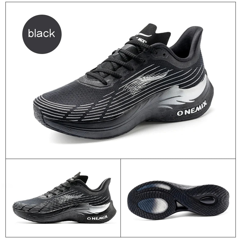 Onemix New Men Marathon Running Shoes for Women Breathable Lightweight Sneakers Lace Up Athletic Shoes Comfortable Light Soft
