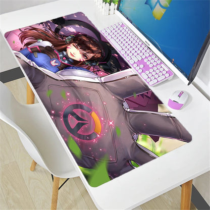 Veľká podložka pod myš Overwatch DIY Kawaii XXL na PC počítačový stôl, herná kancelárska podložka pod klávesnicu, príslušenstvo pre gamerov