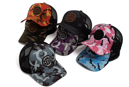 ENJOY LIFE Letter Patch Snapback Hat Camouflage Breathable Mesh Men Hip Hop Baseball Cap Outdoor Casual Sun Hat For Women