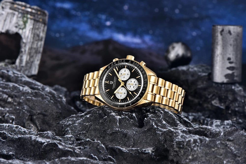 Ρολόι PAGANI DESIGN Moon – Πολυτελές χρονογράφος χαλαζία για άνδρες, σπορ στυλ, ζαφείρι με αντιανακλαστική επίστρωση, φωτεινή οθόνη
