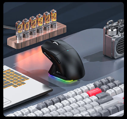 Attack Shark X11&R1 Tri Mode Bluetooth Wireless Mouse With Charger Base RGB Ergonomics Mice Lightweight PC Gamer Accessories