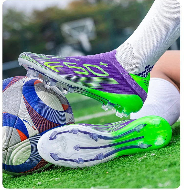Nouvelles chaussures de football pour hommes, chaussures de football sur gazon, ultralégères, confortables, crampons d'intérieur antidérapants, crampons FG pour terrain synthétique, futsal, adulte, antidérapantes