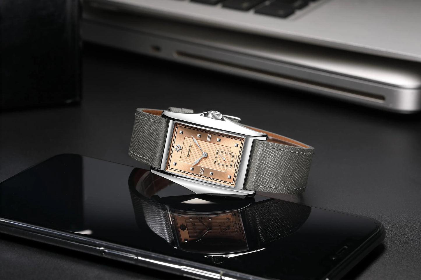 FARASUTE Creative Manual Square Customized Mechanical Movement Watch Men Luxury Sapphire Glass Small Second Wristwatches reloj