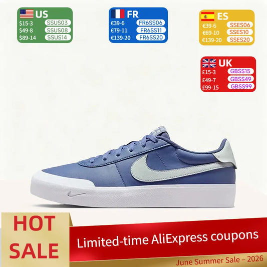 „Nike Court Shot“ – patogūs, minimalistiniai, prigludantys, patvarūs, lengvi, universalūs, žemi vyriški sportiniai bateliai, mėlynos spalvos, FQ8146-400