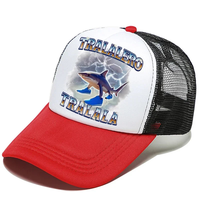 Italian Brainrot Kids Baseball Cap Boy Casual Hat Children Sports Sun Hats Tung Sahur Tralalers Shark Adjustable Bonnet Men Gift