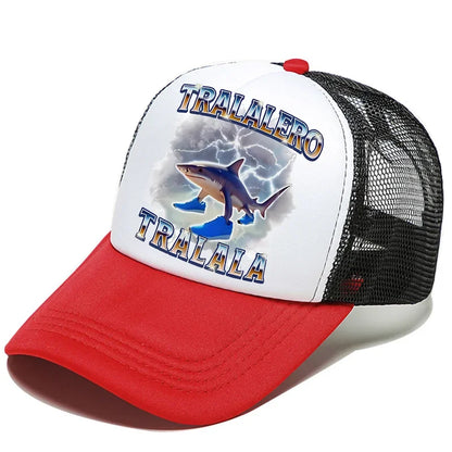 Italian Brainrot Kids Baseball Cap Boy Casual Hat Children Sports Sun Hats Tung Sahur Tralalers Shark Adjustable Bonnet Men Gift