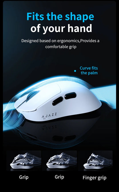 AJAZZ AJ179 V2 MAX Tri-mode Right-handed Mouse 56g Lightweight PAW3311 Sensor Huanuo Micro Switch Telink Microchip
