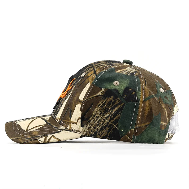 Deer Hunting Camouflage Hats Adjustable Fishing Baseball Cap Embroidered Man Women Trucker Dad Hat Outdoor Activies Adjustable